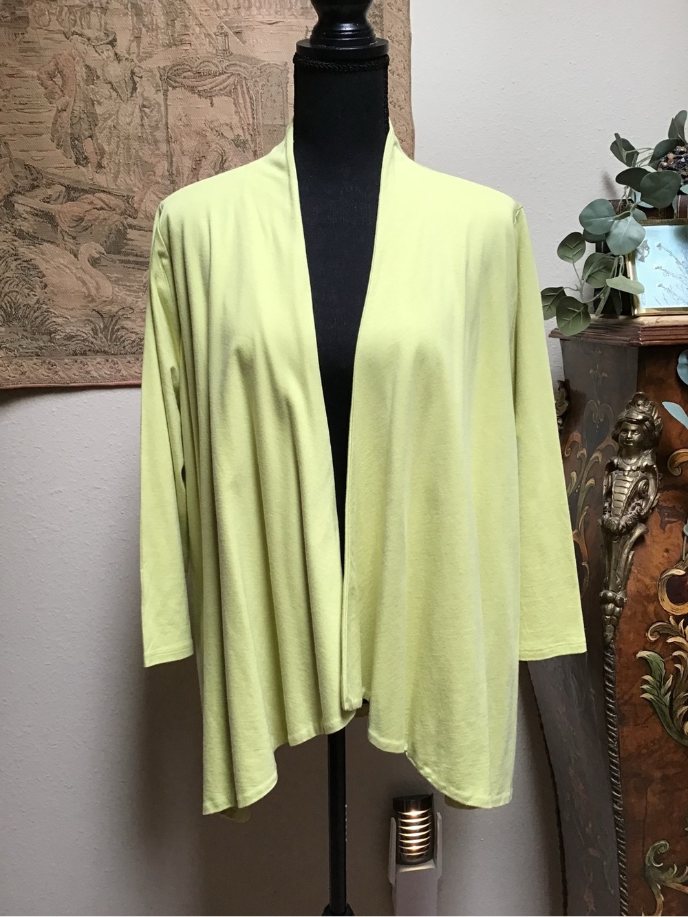 Charter Club Light Lime Open-Front Cardigan